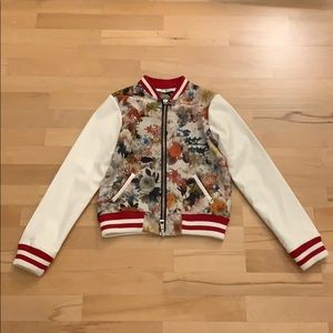 Kids Floral Varsity Jacket